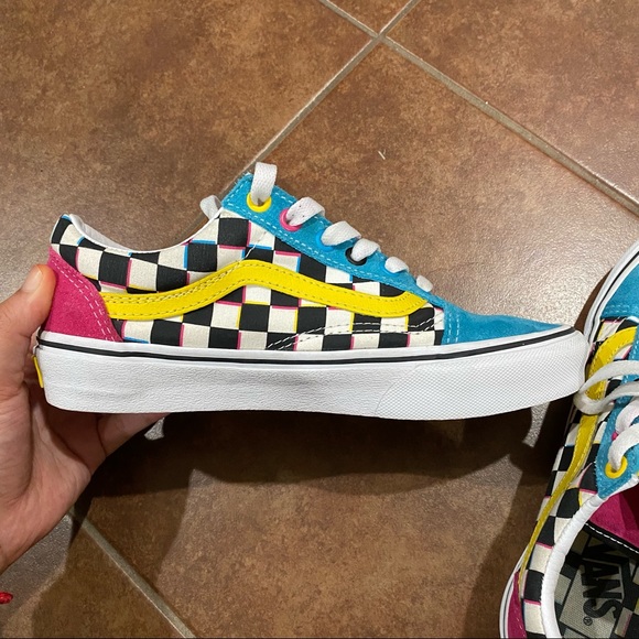 Vans CMYK Checkered Old Skool Vans - Picture 7 of 10